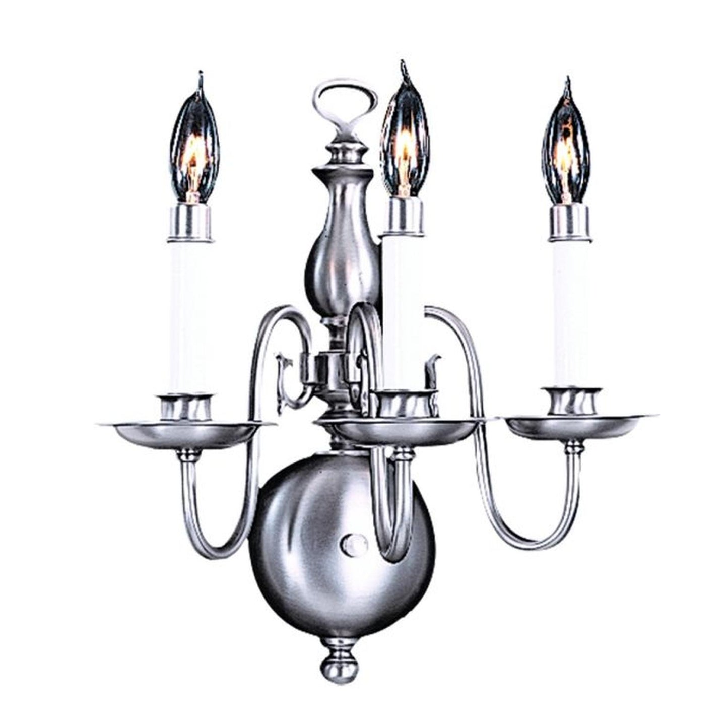 3-Light Satin Pewter Jamestown Sconce - 9123 SP by Framburg
