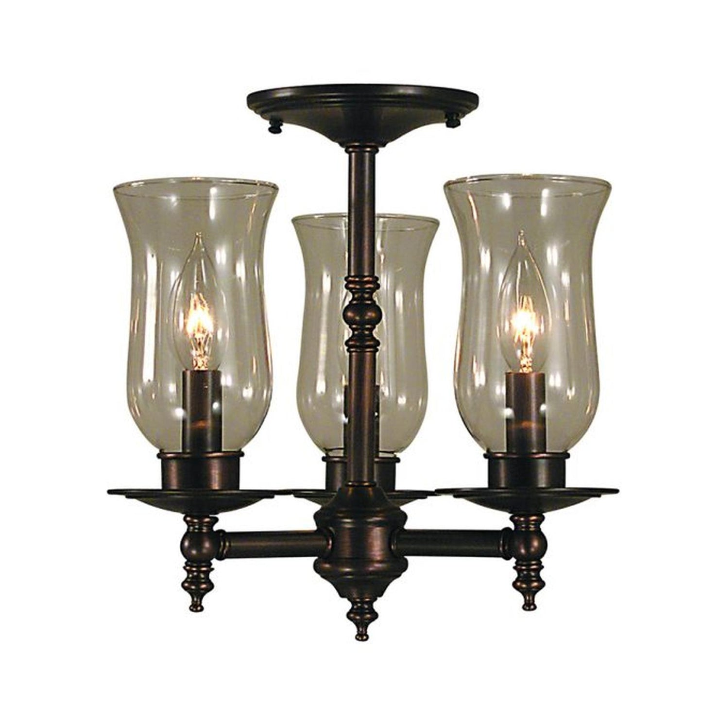 3-Light Siena Bronze Sheraton Flush / Semi-Flush Mount - 2506 SBR by Framburg