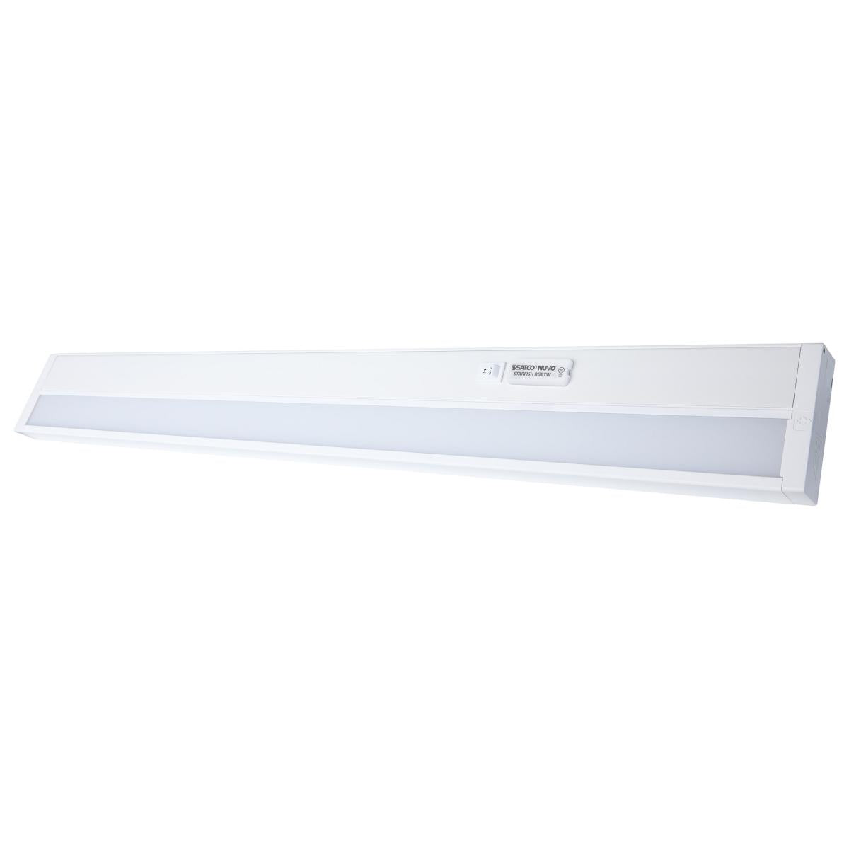 34 Inch - LED - SMART - Starfish - RGB and Tunable White - Under Cabinet Light - White Finish - Satco 63-555