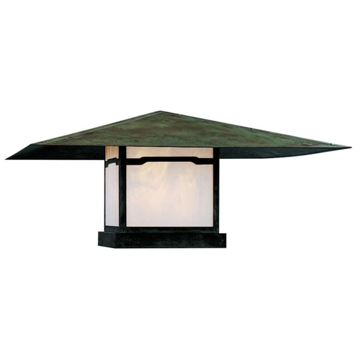 36″ Monterey Column Mount With Cloud Lift Overlay - MC-36CLWO-VP - Verdigris Patina by Arroyo Craftsman