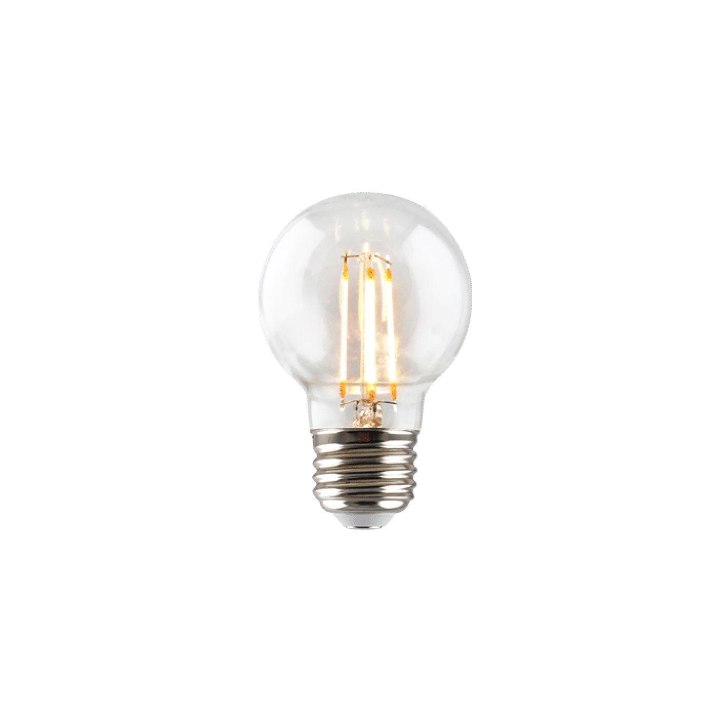 3.8 Watt LED Filament G16.5 Bulb - 350 Lumens - 2700K - E26 Base - Dimmable - 92 CRI - 120V by Green Creative