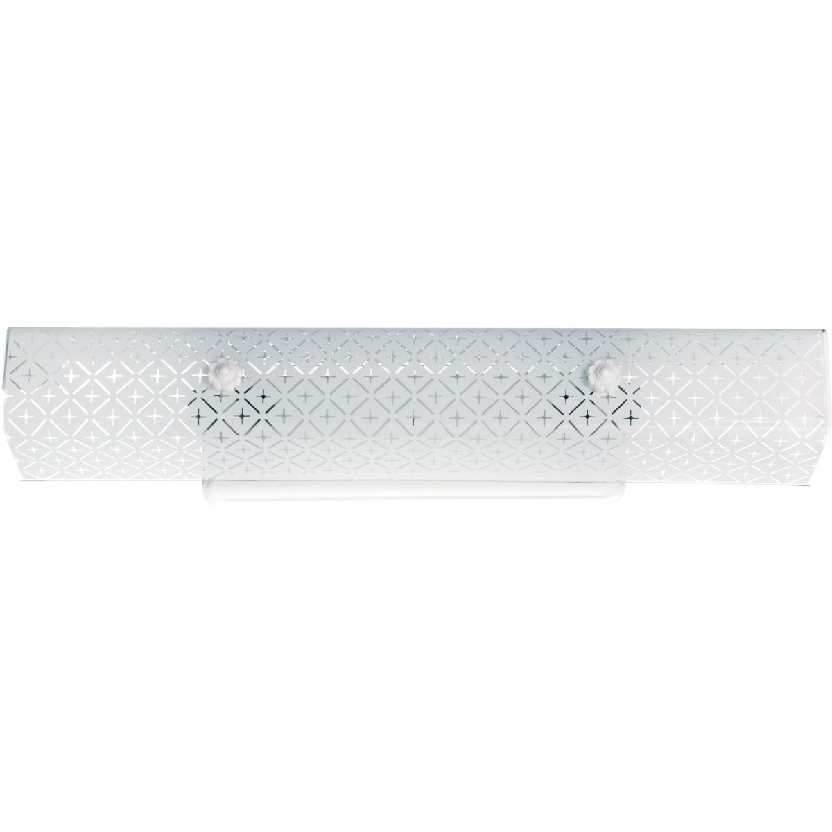 4 Light - 24" Vanity with Diamond "U" Channel Glass - White Finish - Satco SF76-277