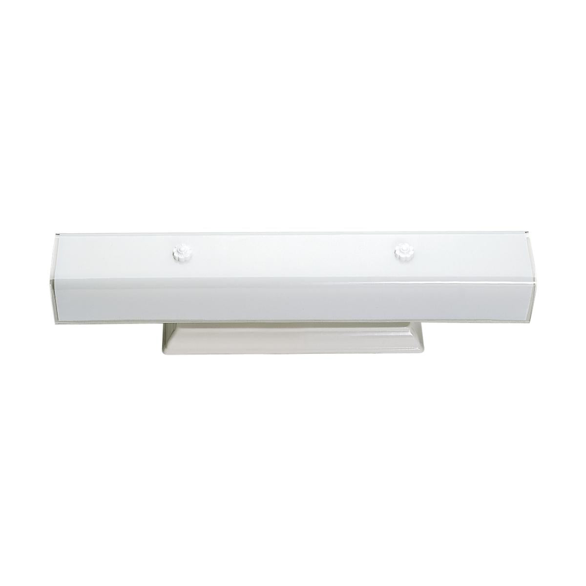 4 Light - 24" Vanity with White "U" Channel Glass - White Finish - Satco SF77-088