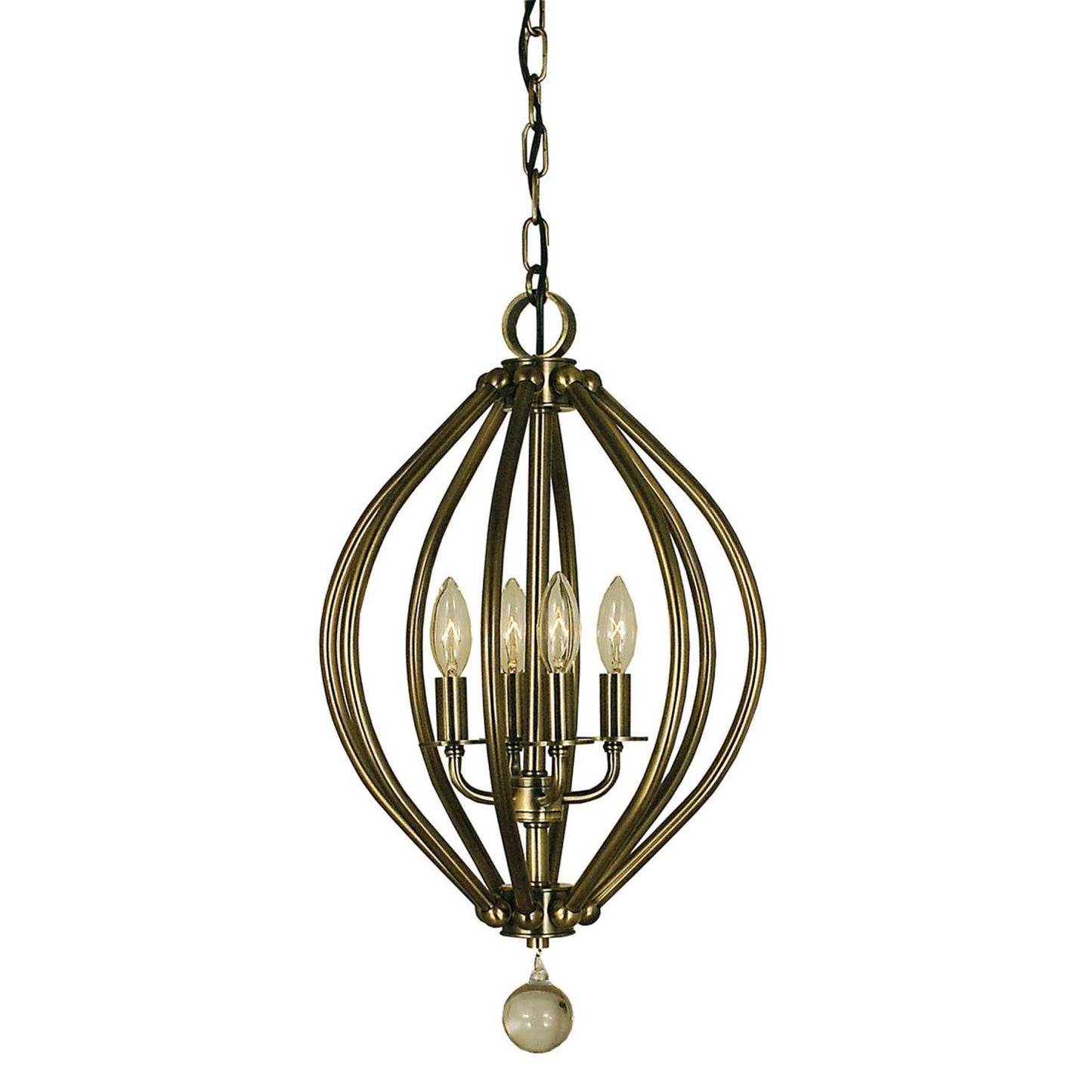 4-Light Antique Brass Chandelier - 4344 AB by Framburg