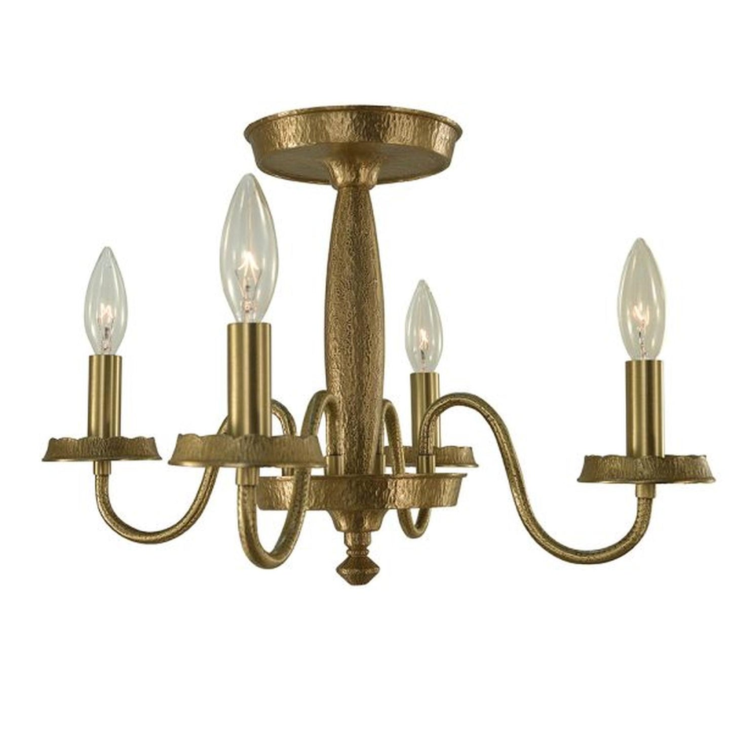 4-Light Brushed Brass Matera Semi-Flush - 5782 BR by Framburg