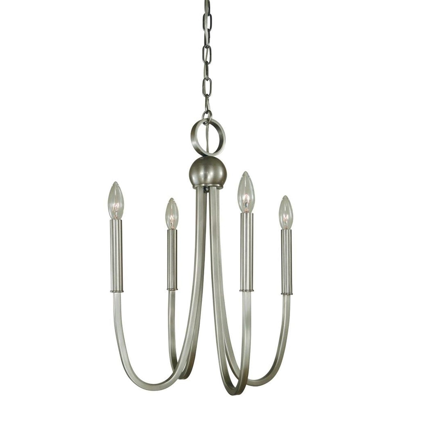 4-Light Brushed Nickel Alexandria Dinette Chandelier - L1127 BN by Framburg
