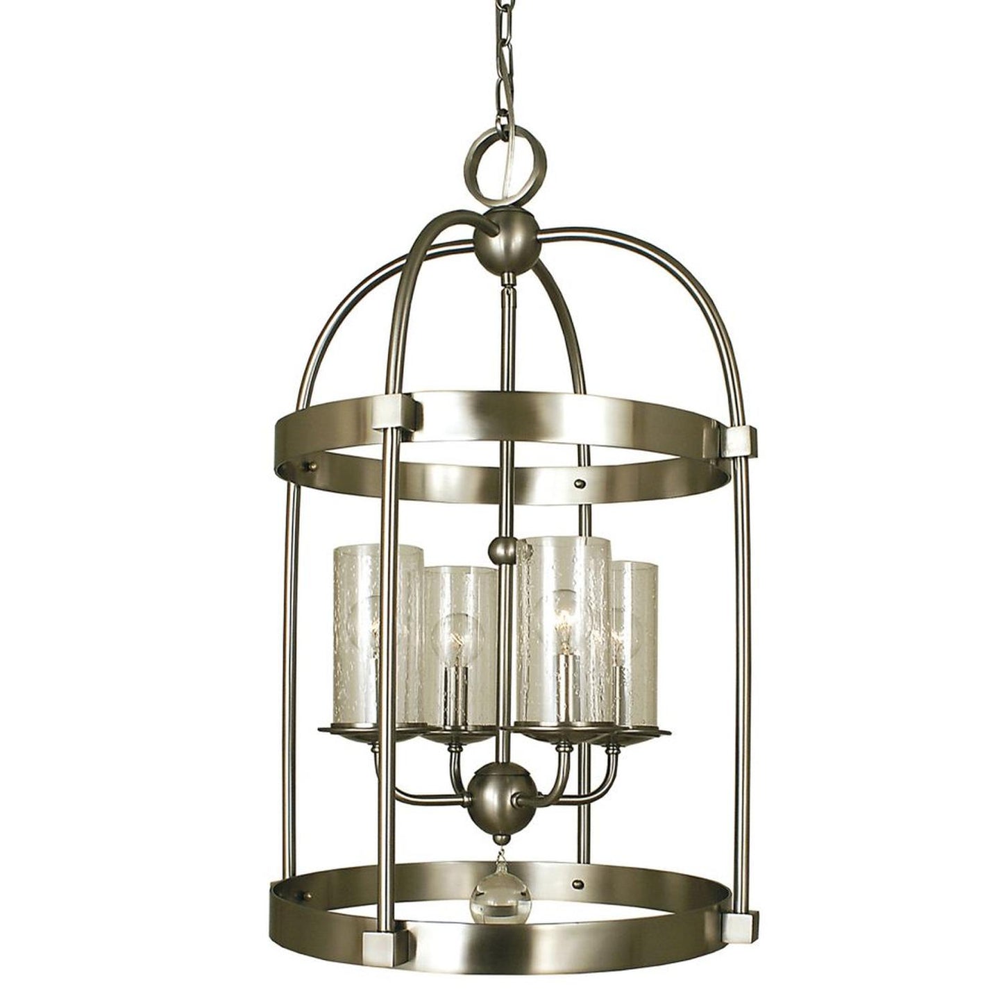 4-Light Brushed Nickel Compass Dining Chandelier - 1104 BN by Framburg