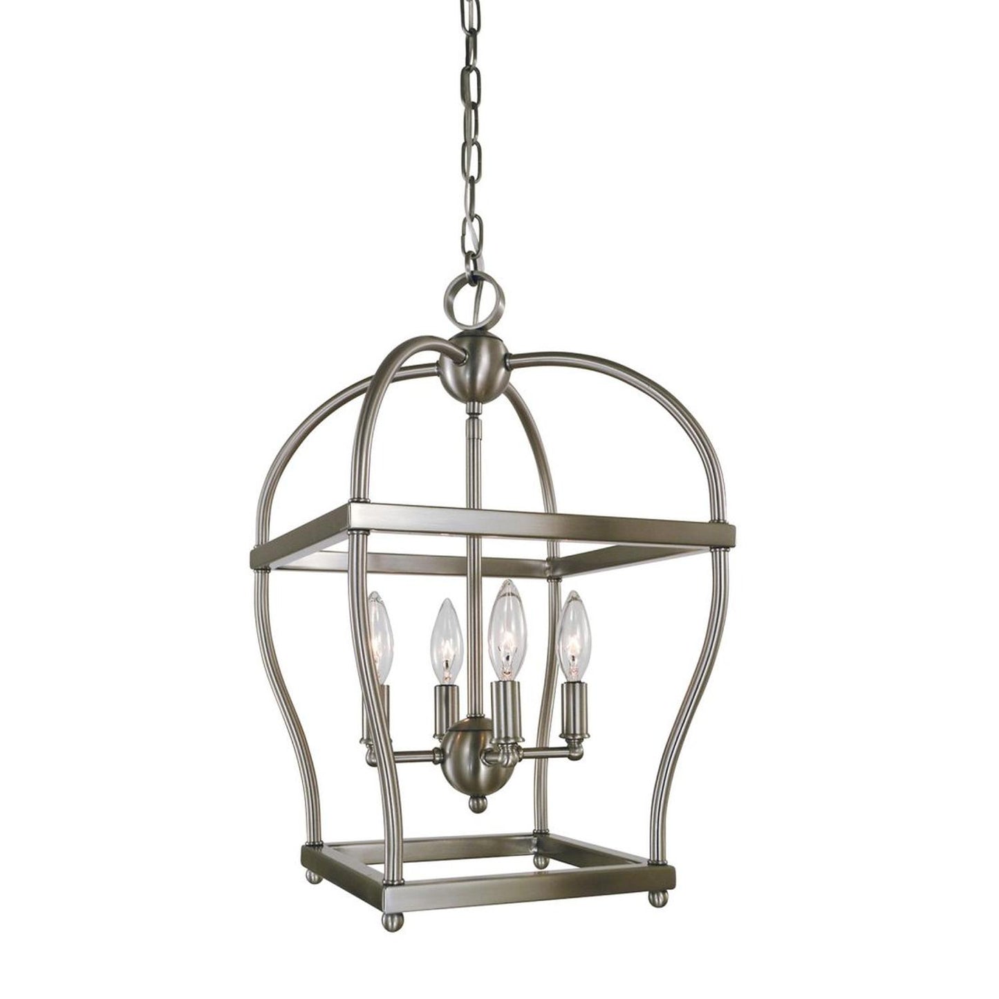 4-Light Brushed Nickel Kenmare Mini-Chandelier - 5474 BN by Framburg