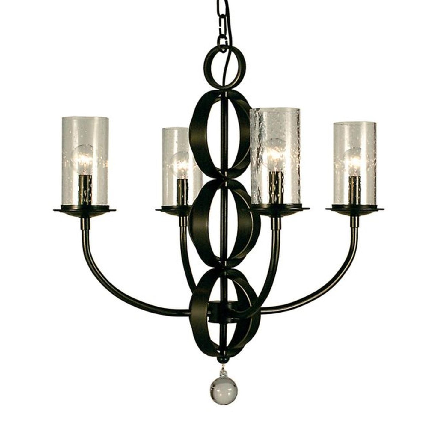 4-Light Mahogany Bronze Compass Dining Chandelier - 1044 MB by Framburg