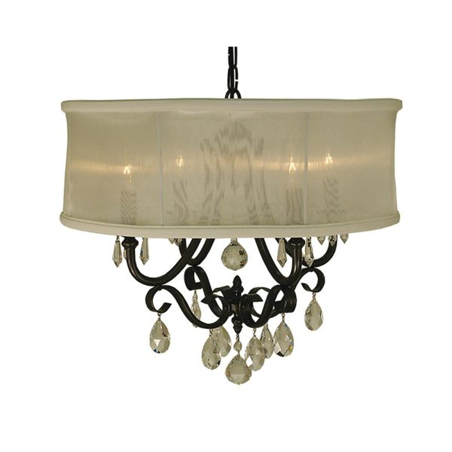 4-Light Mahogany Bronze Liebestraum Dining Chandelier - 1234 MB/SC by Framburg