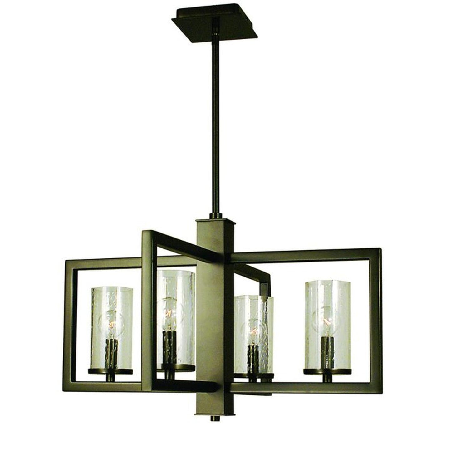 4-Light Mahogany Bronze Theorem Dining Chandelier - 1155 MB by Framburg