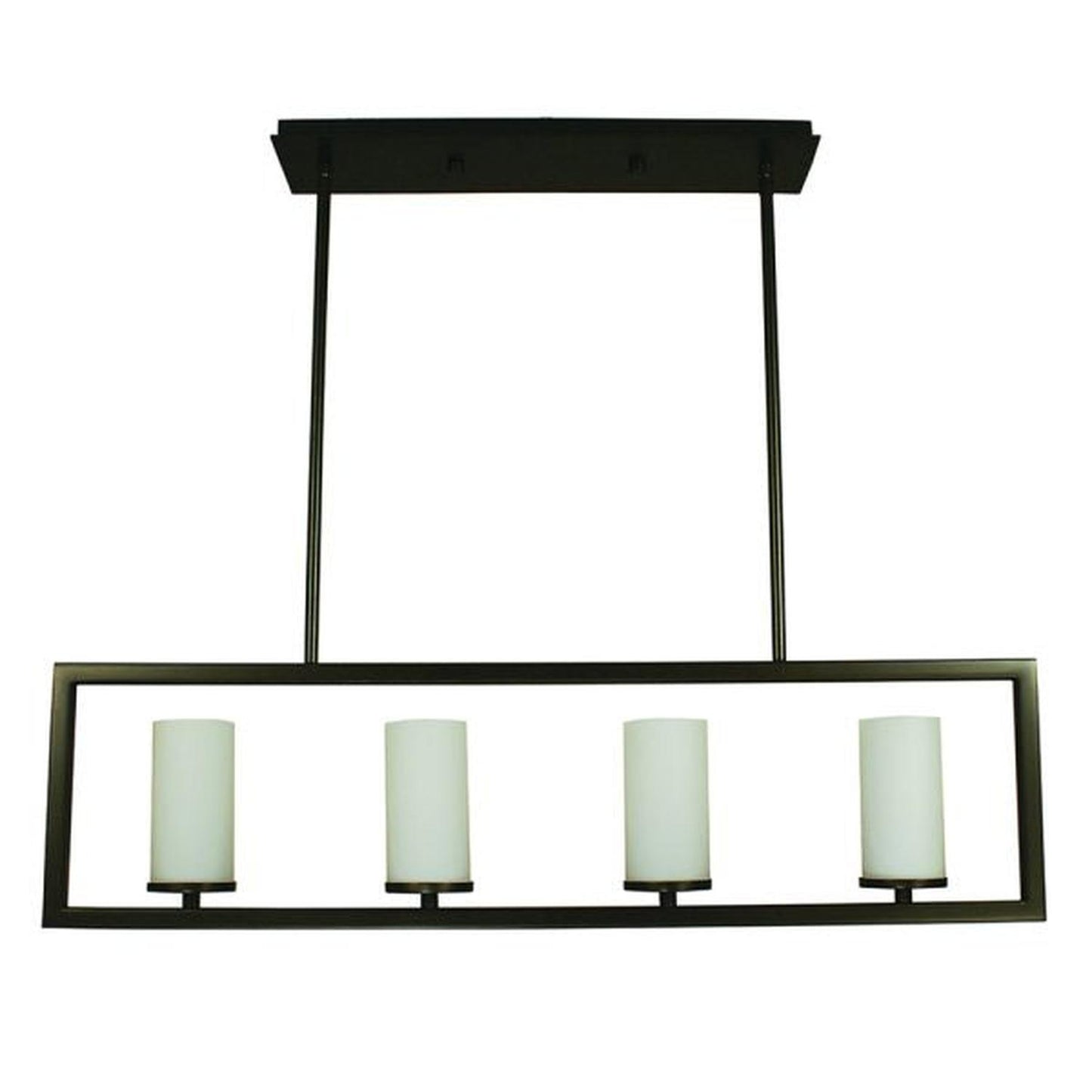4-Light Mahogany Bronze Theorem Island Chandelier - 1194 MB by Framburg