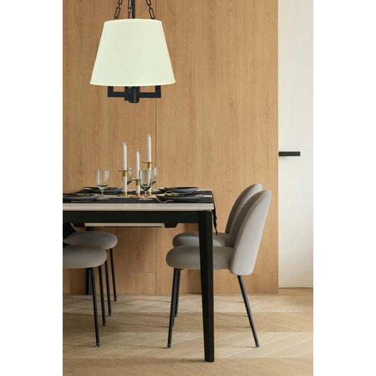 4-Light Matte Black Bistro Dinette Chandelier - 5604 MBLACK by Framburg
