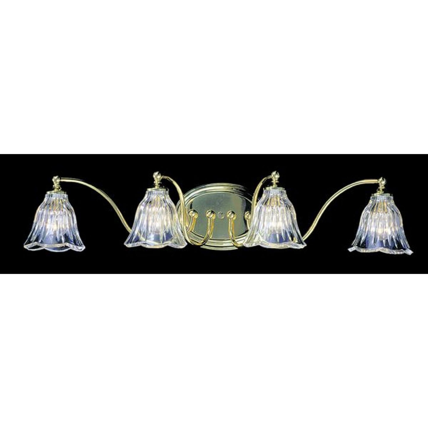 4-Light Polished Brass Geneva Sconce - 8174 PB by Framburg