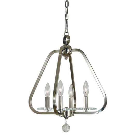 4-Light Polished Nickel Triangulum Dinette Chandelier - 5514 PN by Framburg