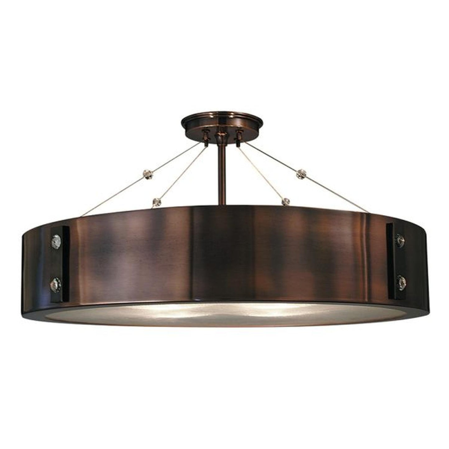 4-Light Roman Bronze/Ebony Oracle Flush / Semi-Flush Mount - 5394 RB/EB by Framburg