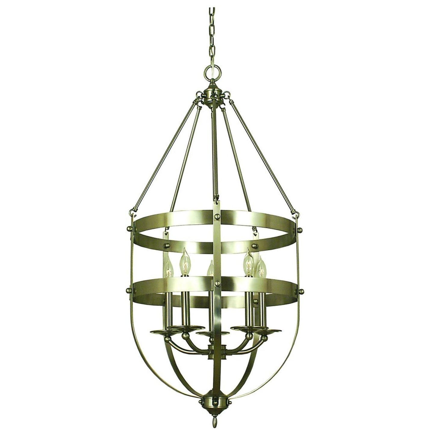 5-Light Brushed Nickel Hannover Dining Chandelier - 1017 BN by Framburg