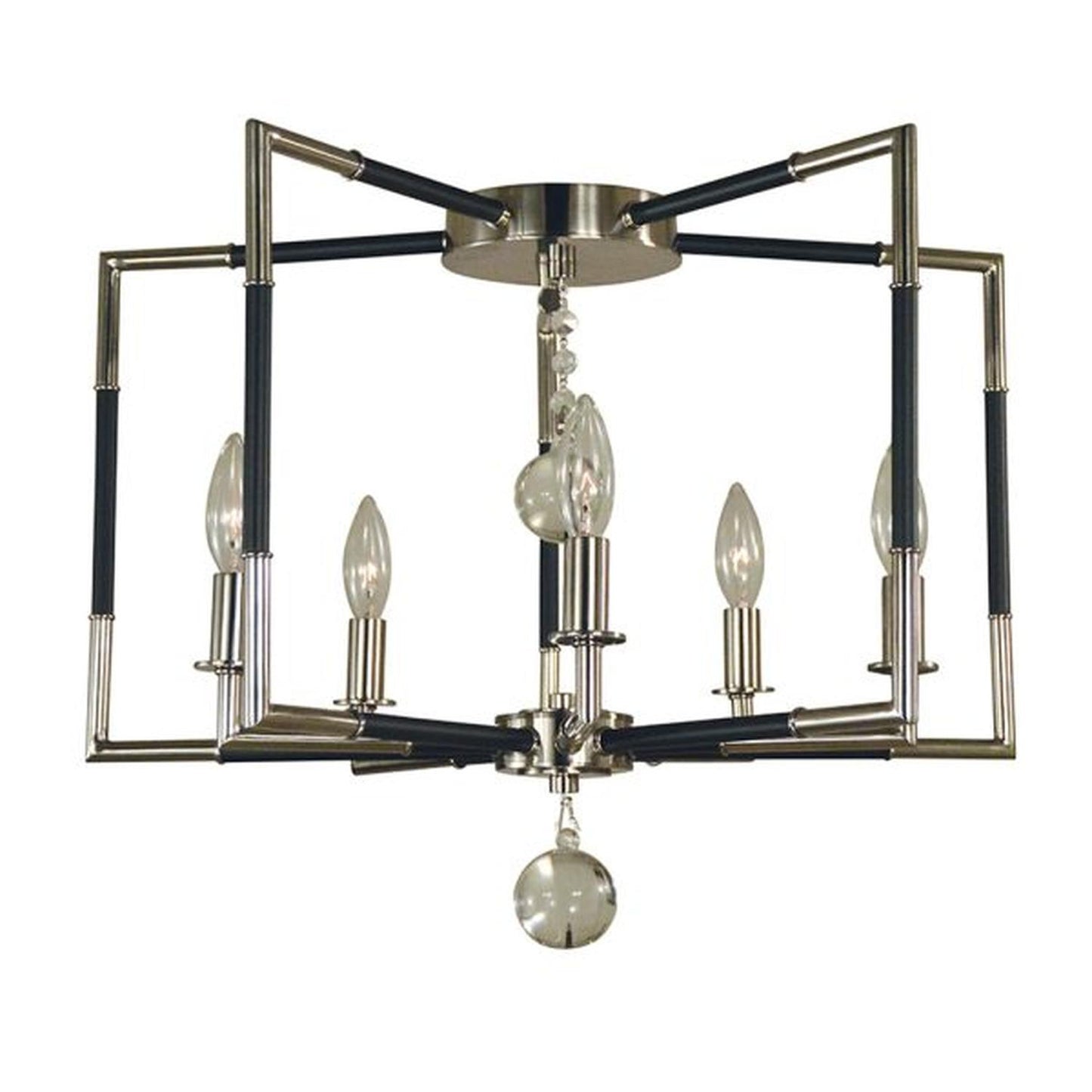 5-Light Felicity Flush Mount/Semi Flush Mount - 5040 PN/MBLACK by Framburg