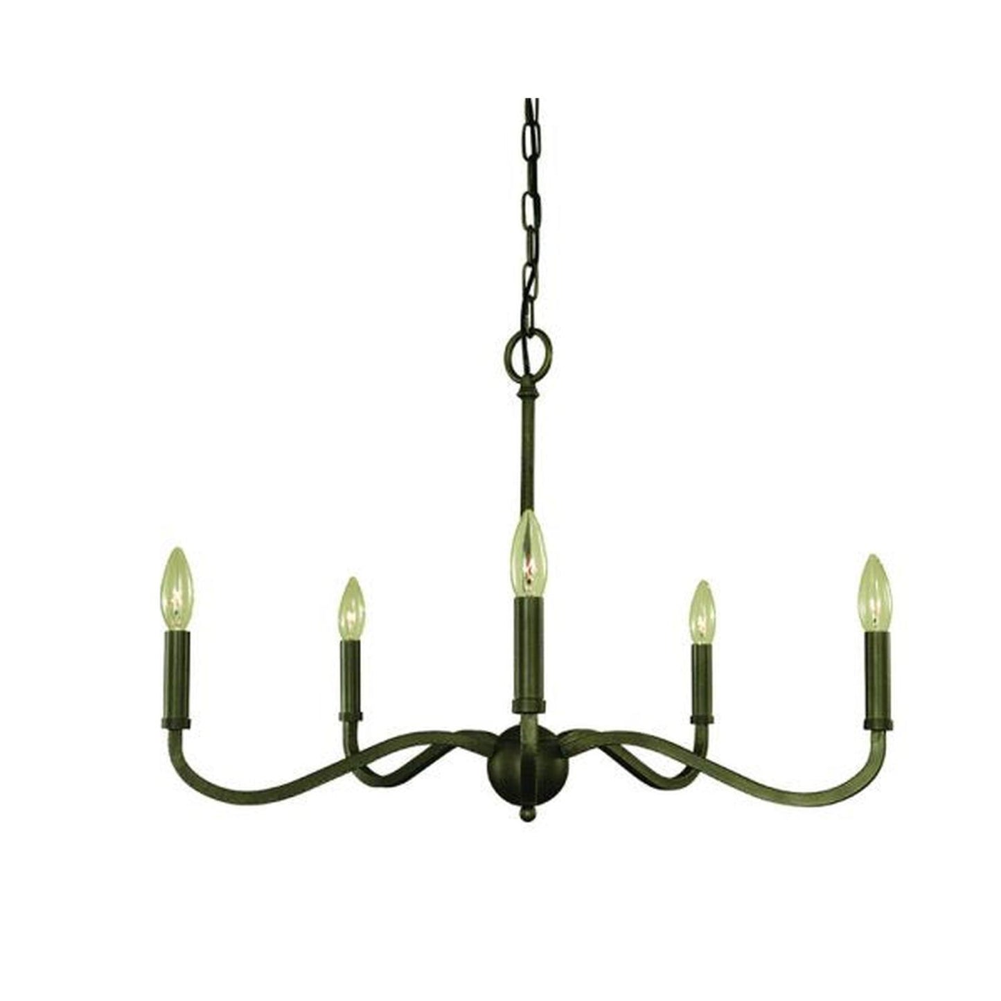 5-Light Iron Heidelberg Dining Chandelier - 5640 IRON by Framburg