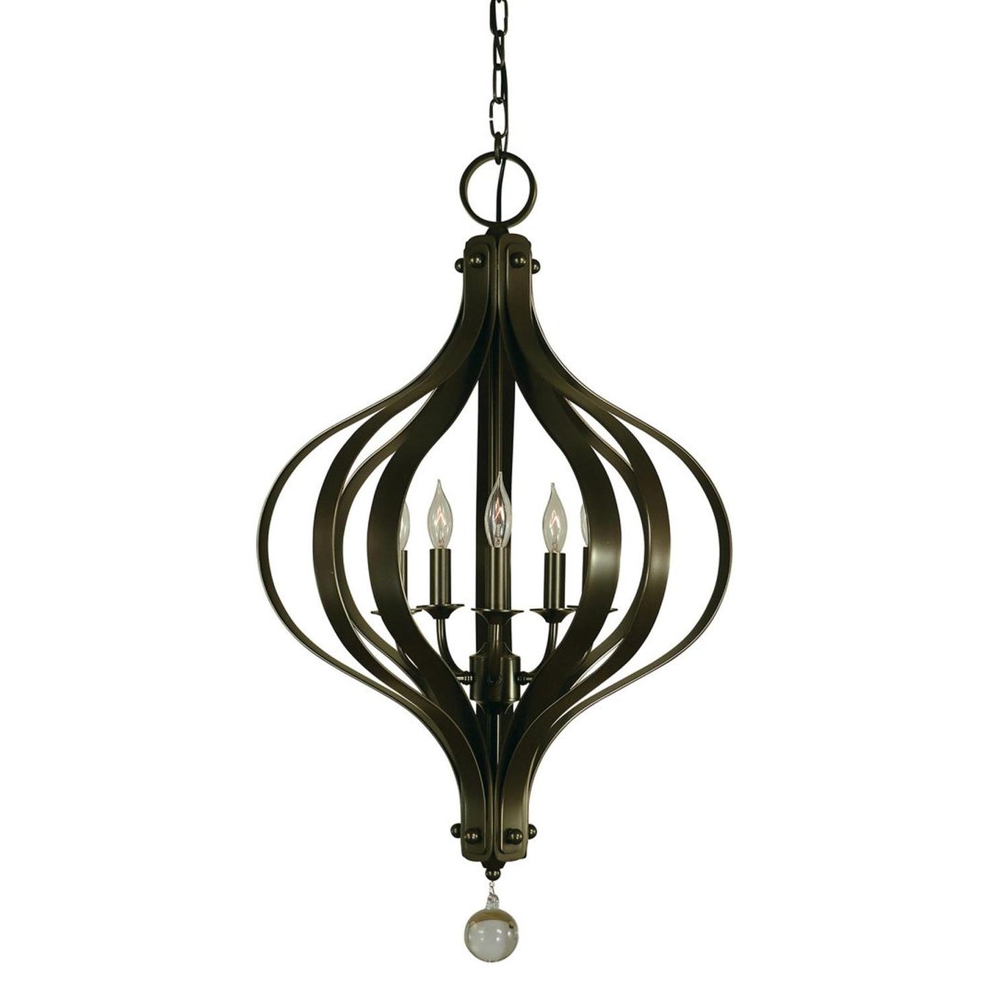 5-Light Mahogany Bronze Aries Chandelier - 4585 MB by Framburg