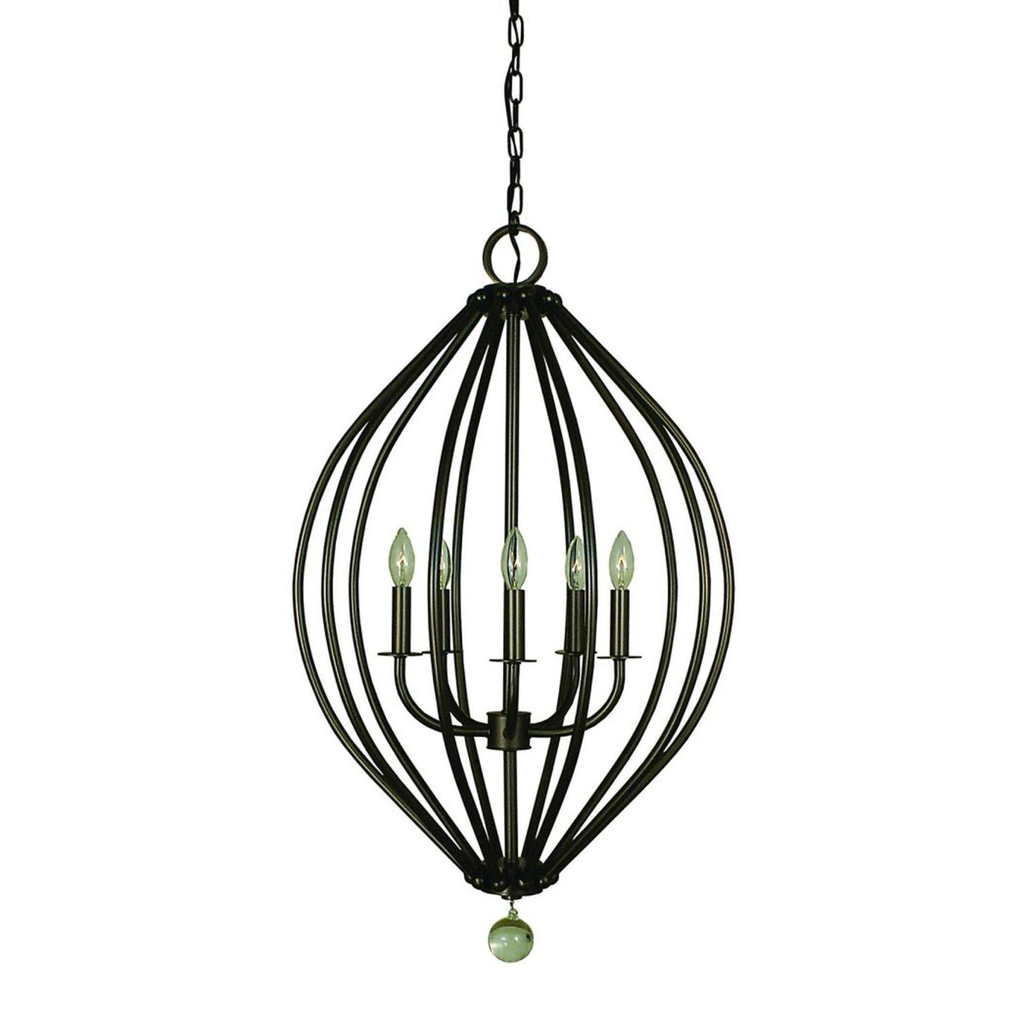 5-Light Mahogany Bronze Chandelier - 4345 MB by Framburg
