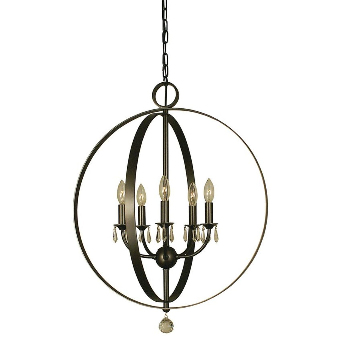 5-Light Mahogany Bronze Constellation Dining Chandelier - 4375 MB by Framburg