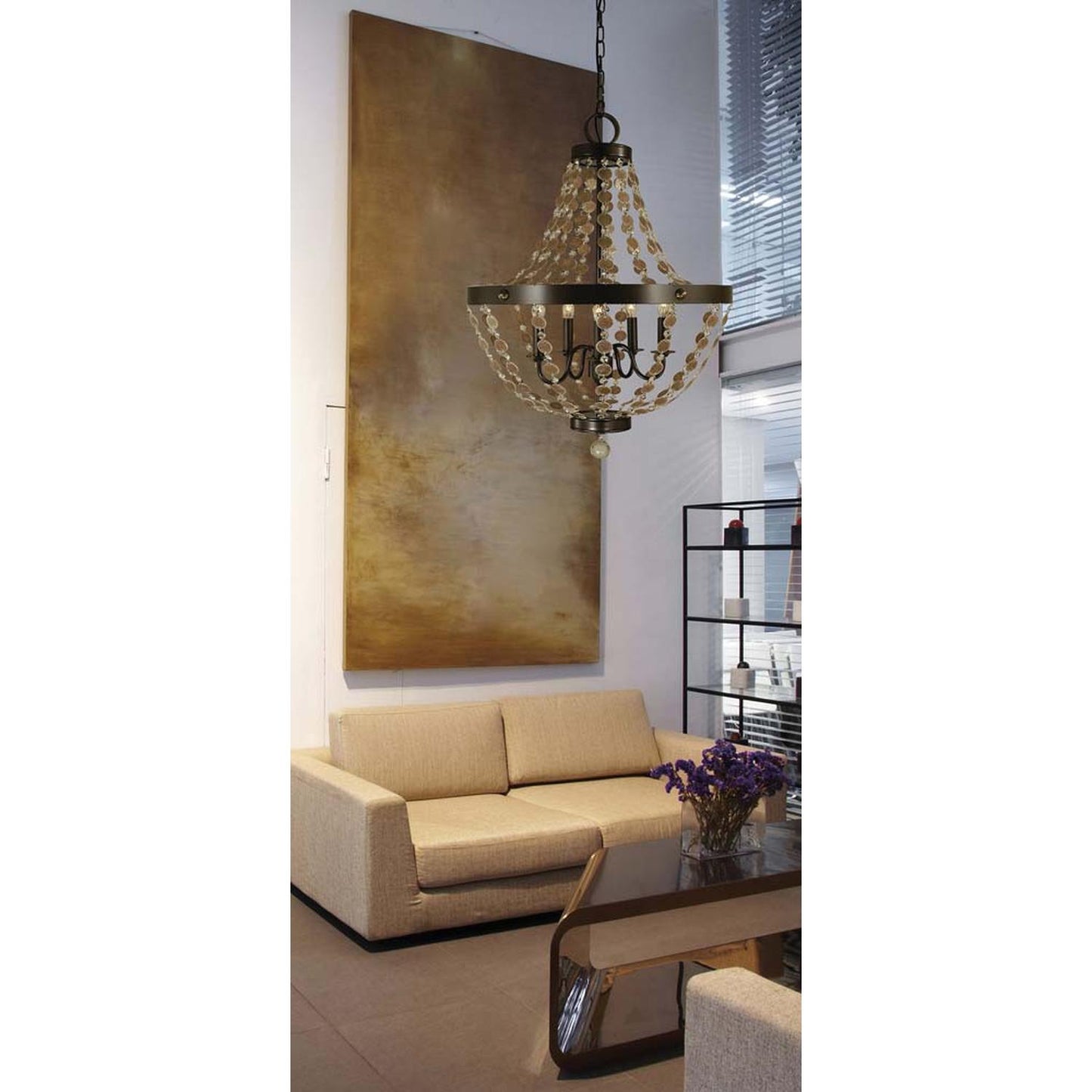 5-Light Mahogany Bronze Naomi Chandelier - 4485 MB by Framburg