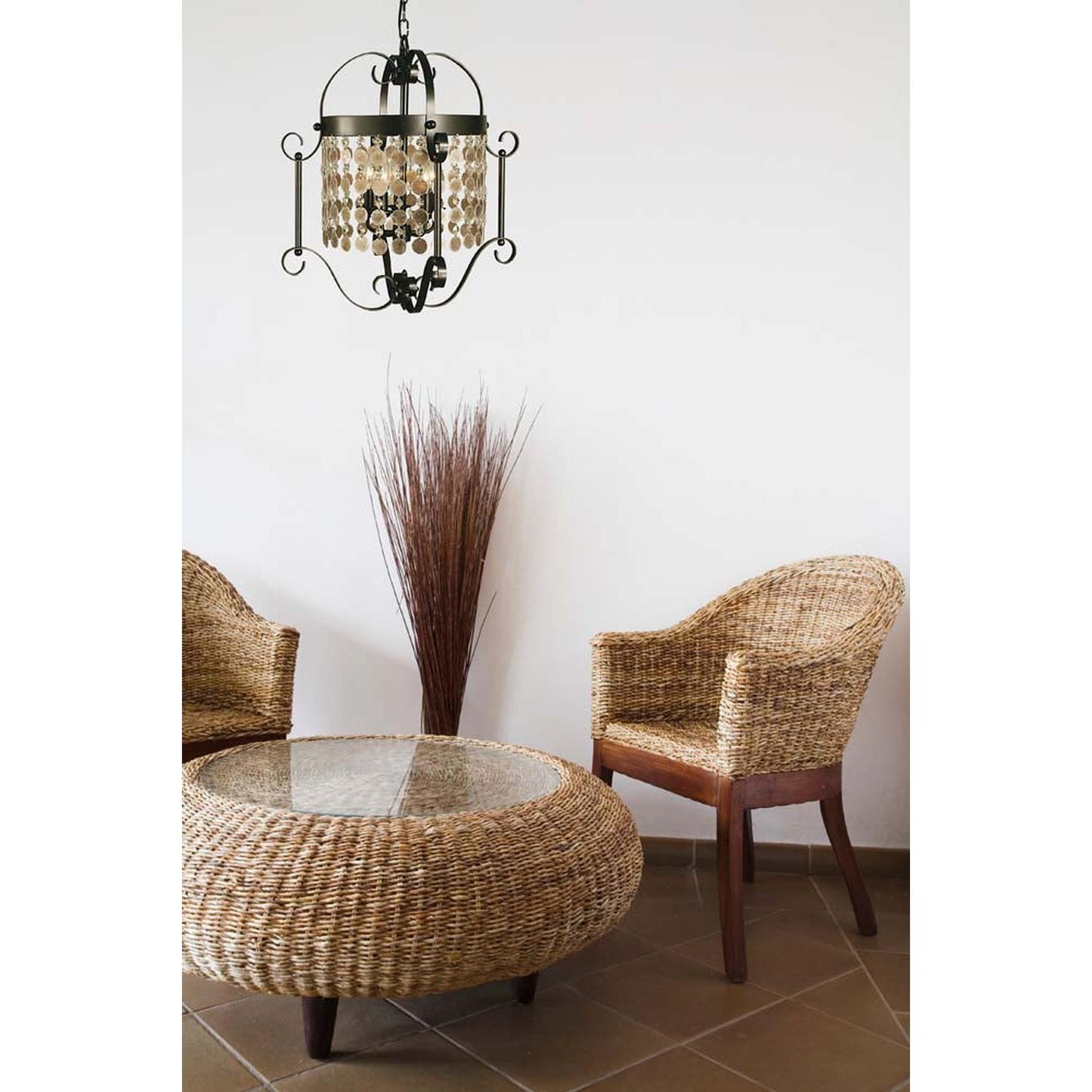 5-Light Mahogany Bronze Naomi Dining Chandelier - 2924 MB by Framburg