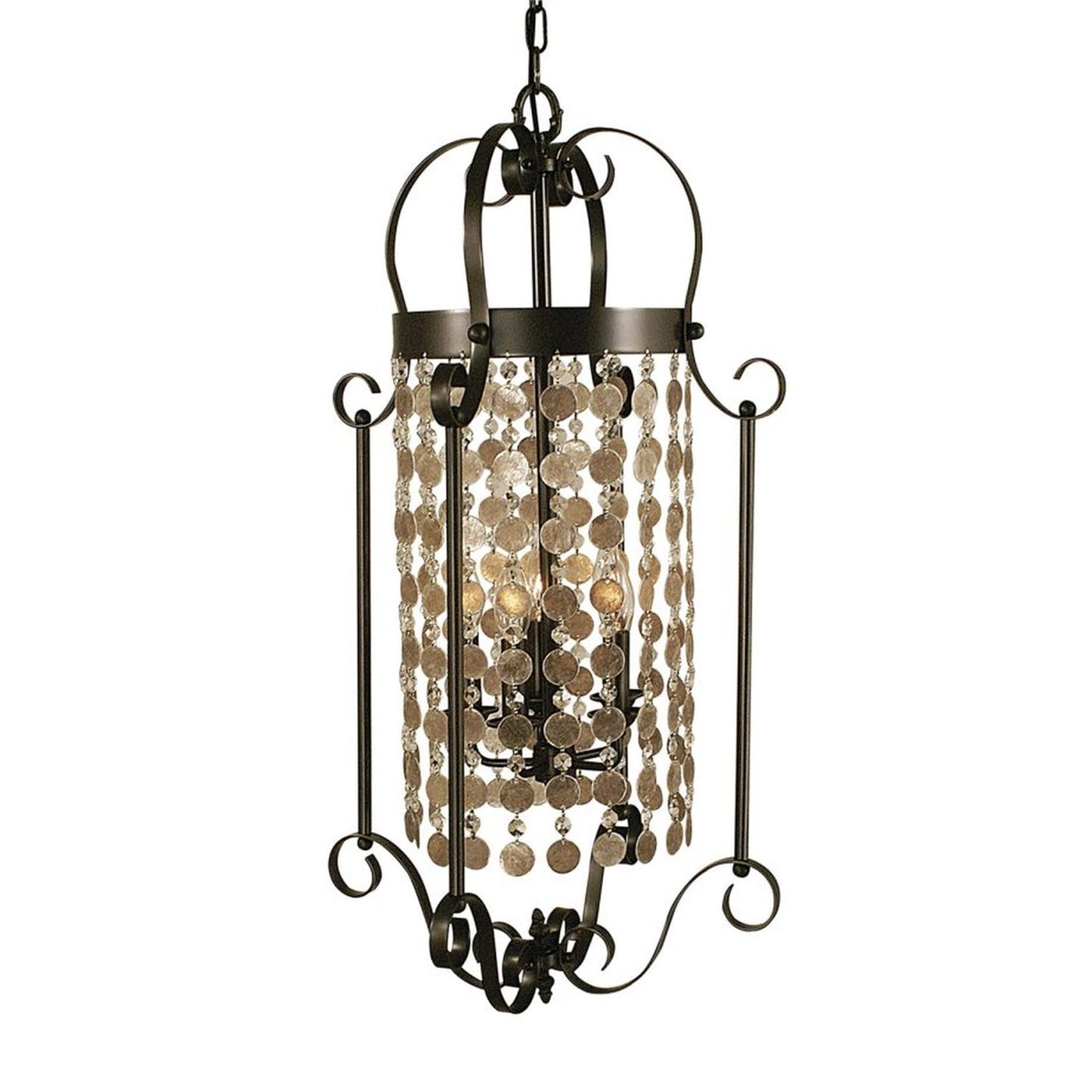 5-Light Mahogany Bronze Naomi Foyer Chandelier - 2925 MB by Framburg