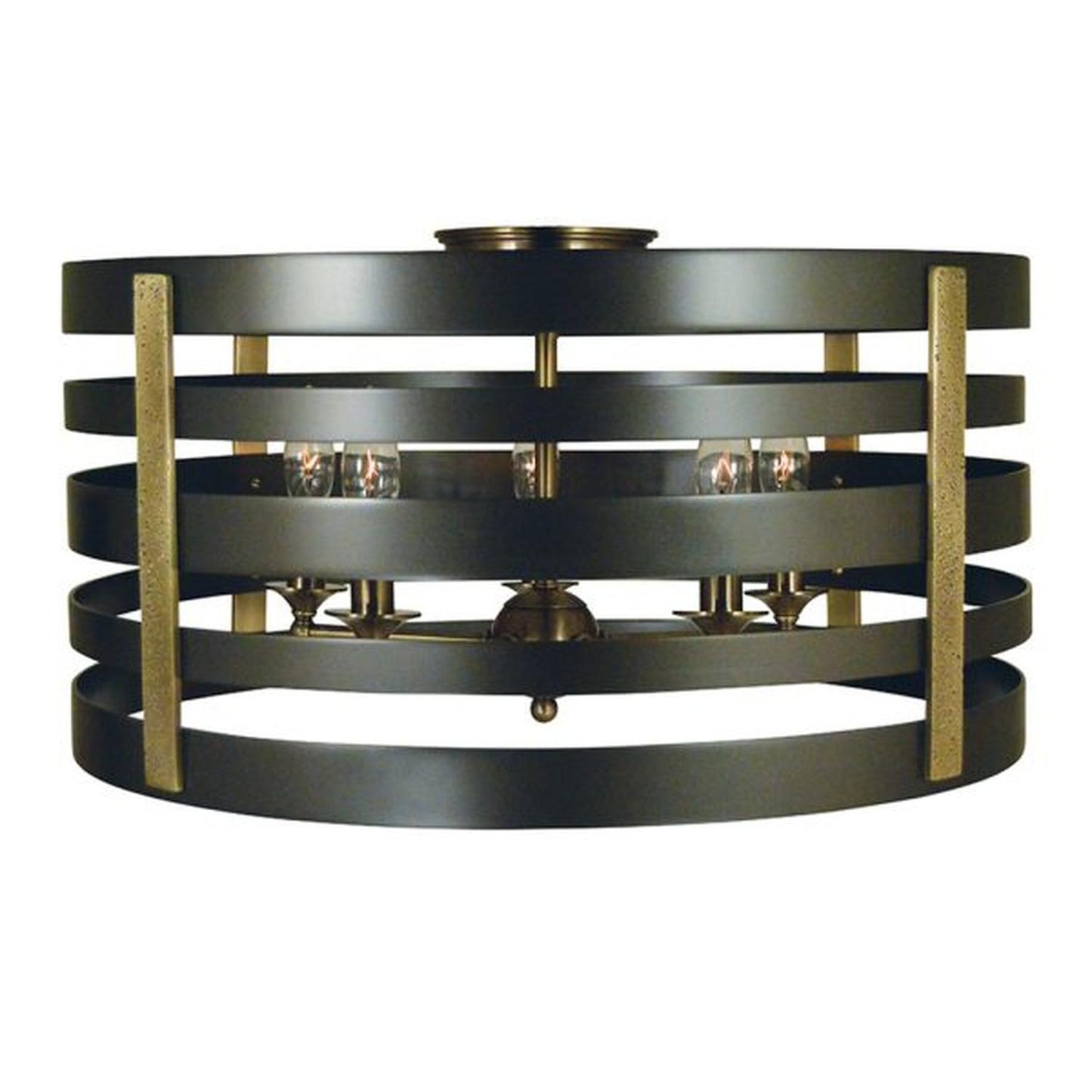 5-Light Pastoral Flush Mount/Semi Flush Mount - 5092 MB/AB by Framburg