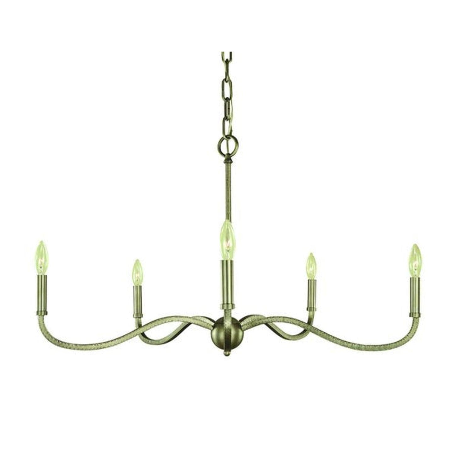5-Light Satin Pewter Heidelberg Dining Chandelier - 5643 SP by Framburg