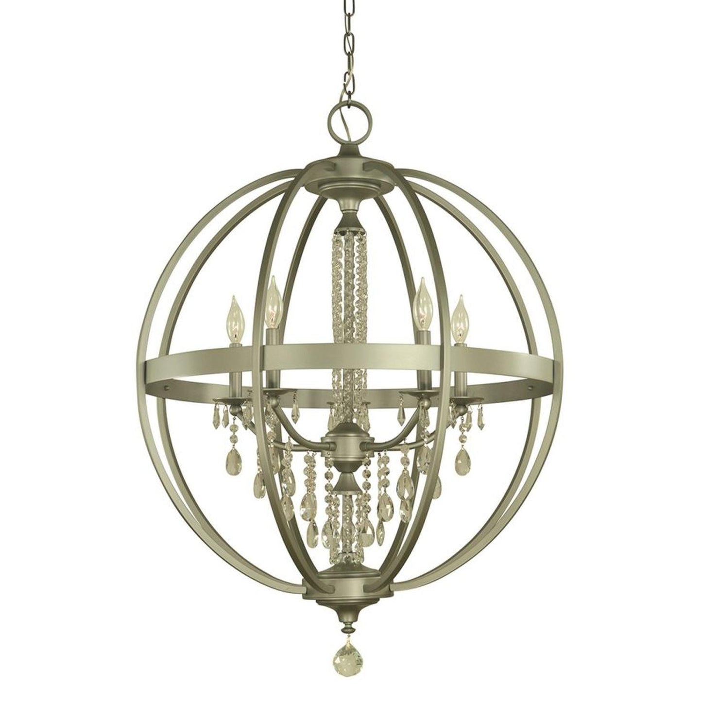 5-Light Satin Pewter Olivia Dining Chandelier - 5715 SP by Framburg