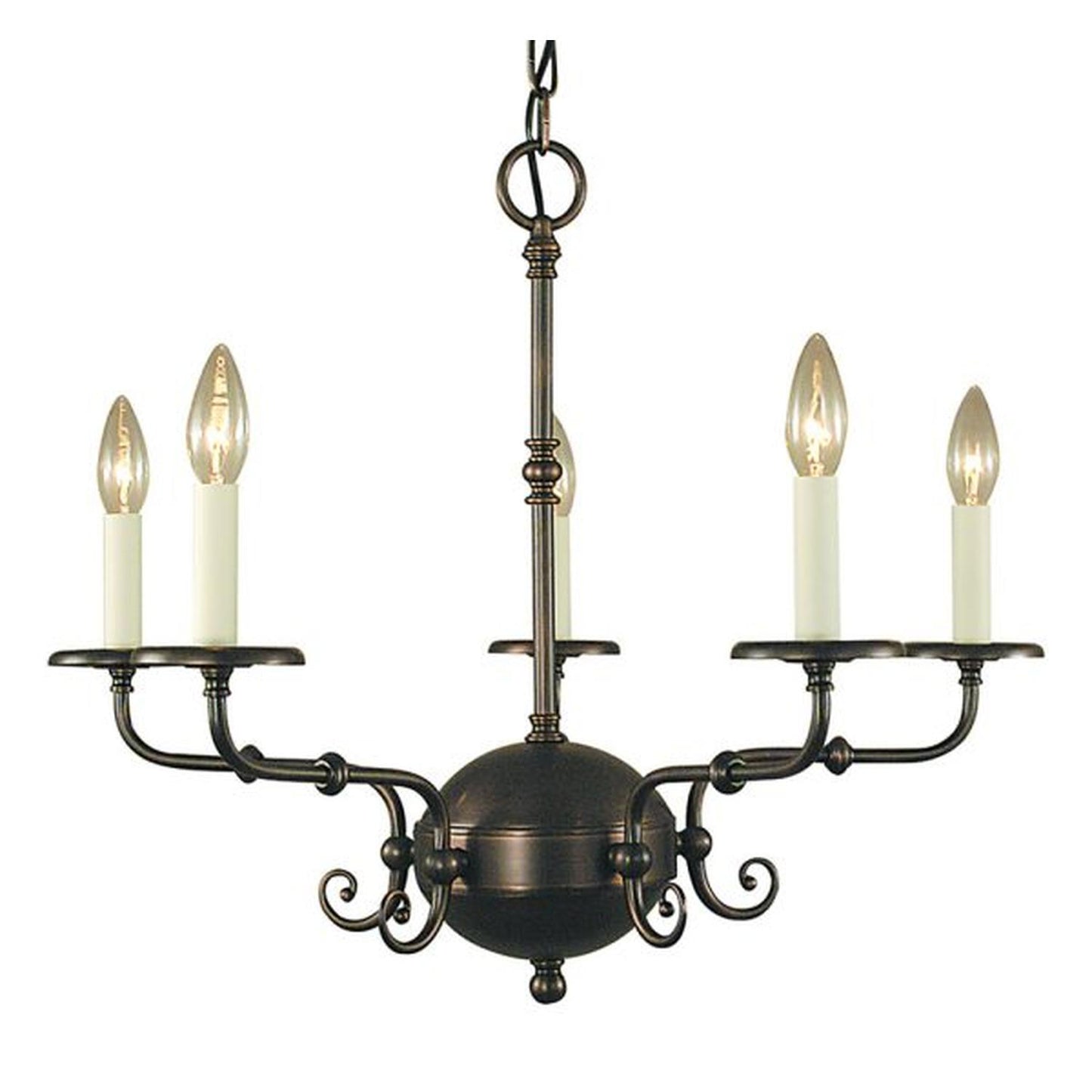 5-Light Siena Bronze Jamestown Dining Chandelier - 2375 SBR by Framburg