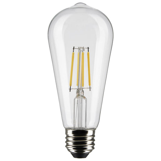 5 Watt LED ST19 Filament Bulb - 425 Lumens - Medium E26 Base - Dimmable - 120V by Satco