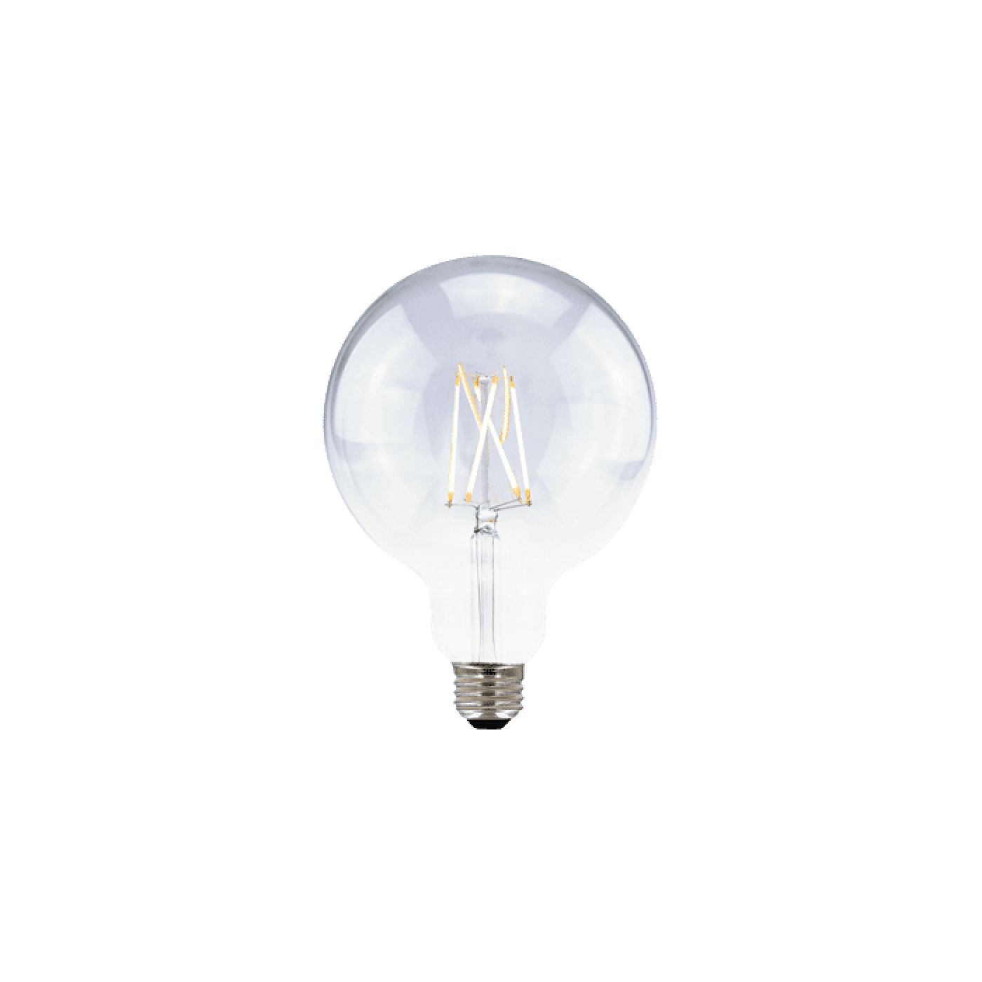 5.5 Watt LED Filament G40 Bulb - 500 Lumens - 2700K - Dimmable - E26 Base - 92 CRI - 120V by Green Creative