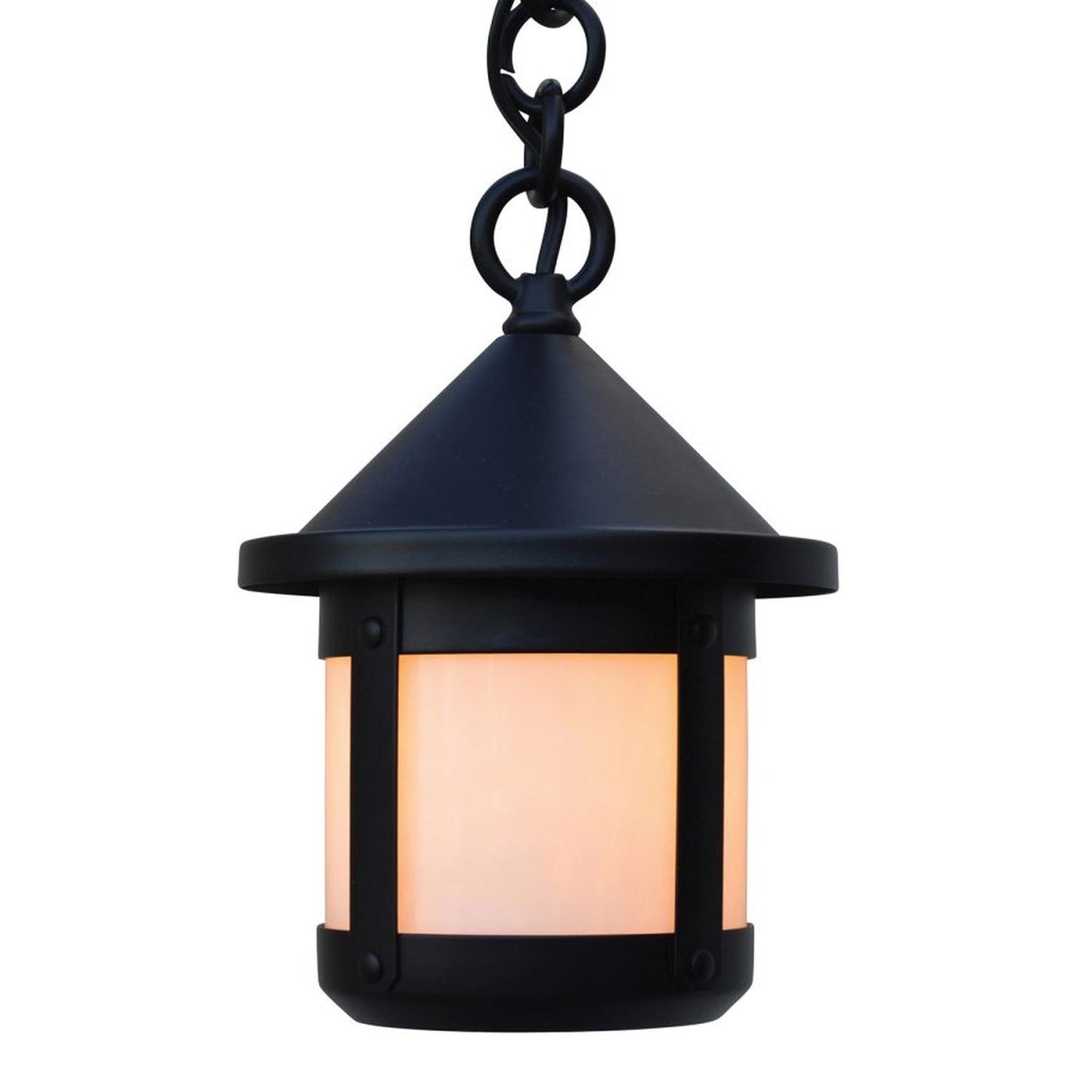 6″ Berkeley Short Body Pendant - BH-6SWO-BK - Satin Black by Arroyo Craftsman