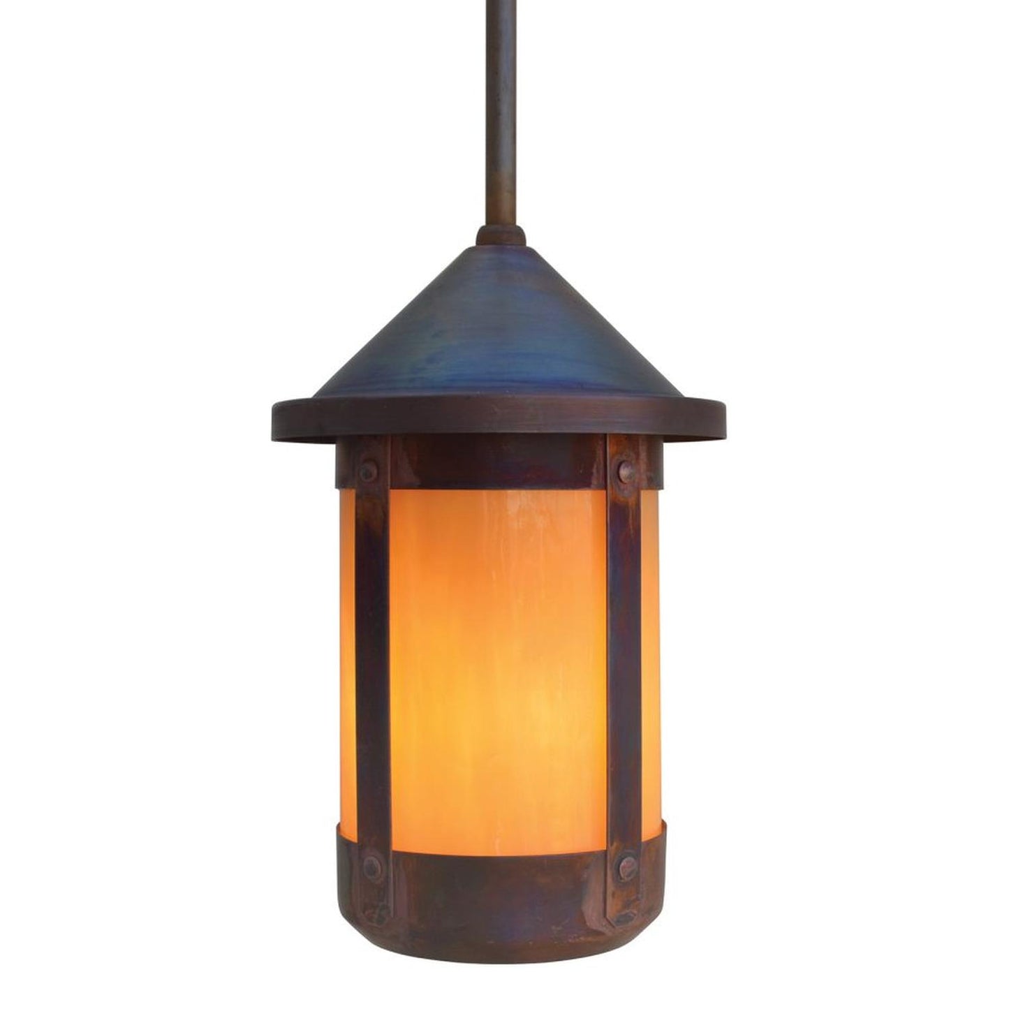 6″ Berkeley Stem Hung Pendant - BSH-6TN-RC - Raw Copper by Arroyo Craftsman