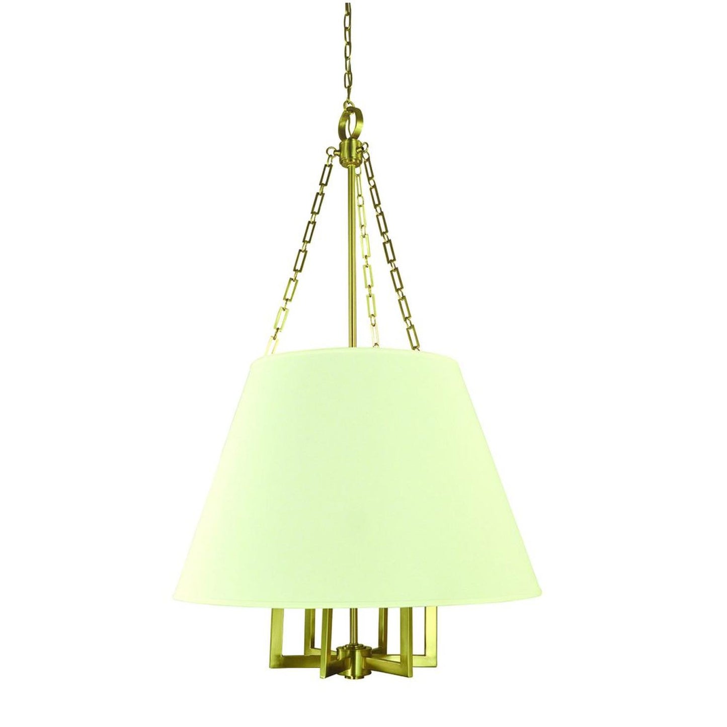 6-Light Brushed Brass Bistro Foyer Chandelier - 5606 BR by Framburg