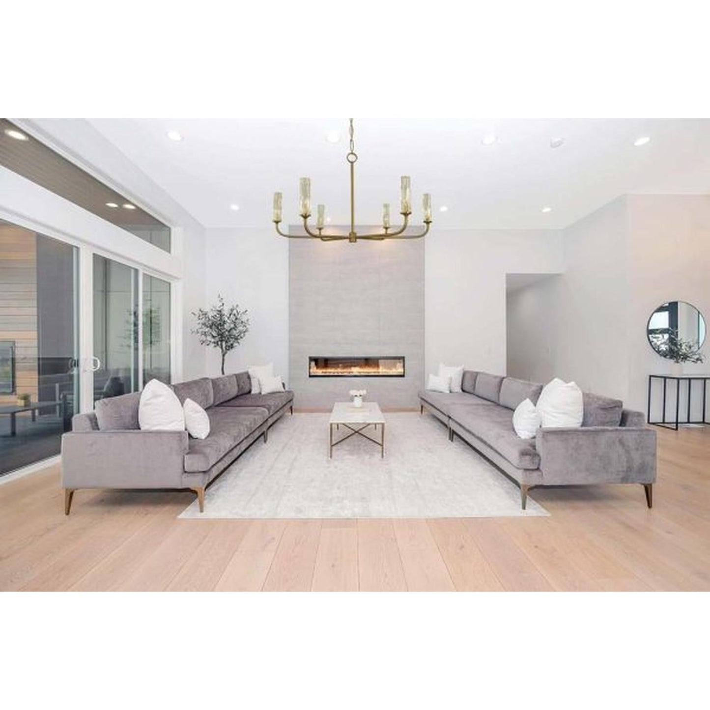 6-Light Brushed Brass Kaia Dining Chandelier - 5966 BR by Framburg