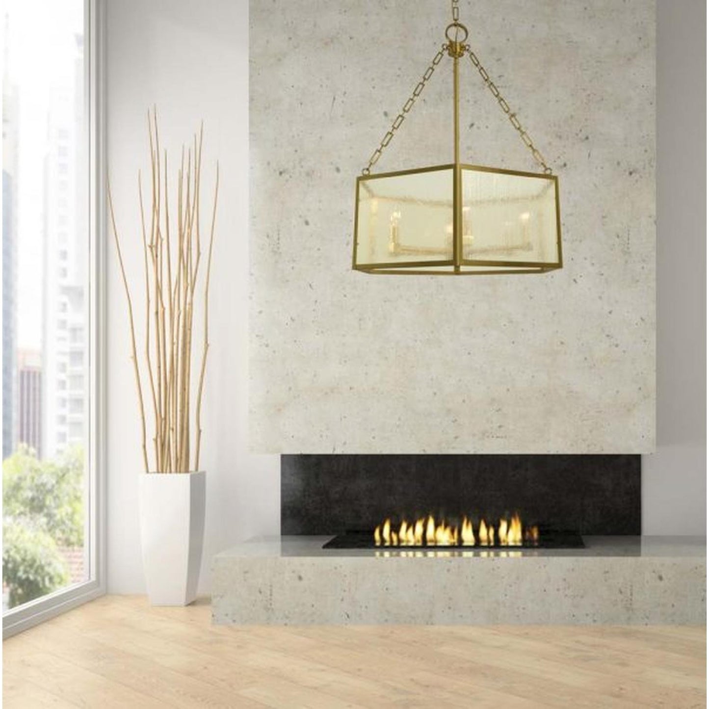 6-Light Brushed Brass Mila Dining Chandelier - 5915 BR by Framburg