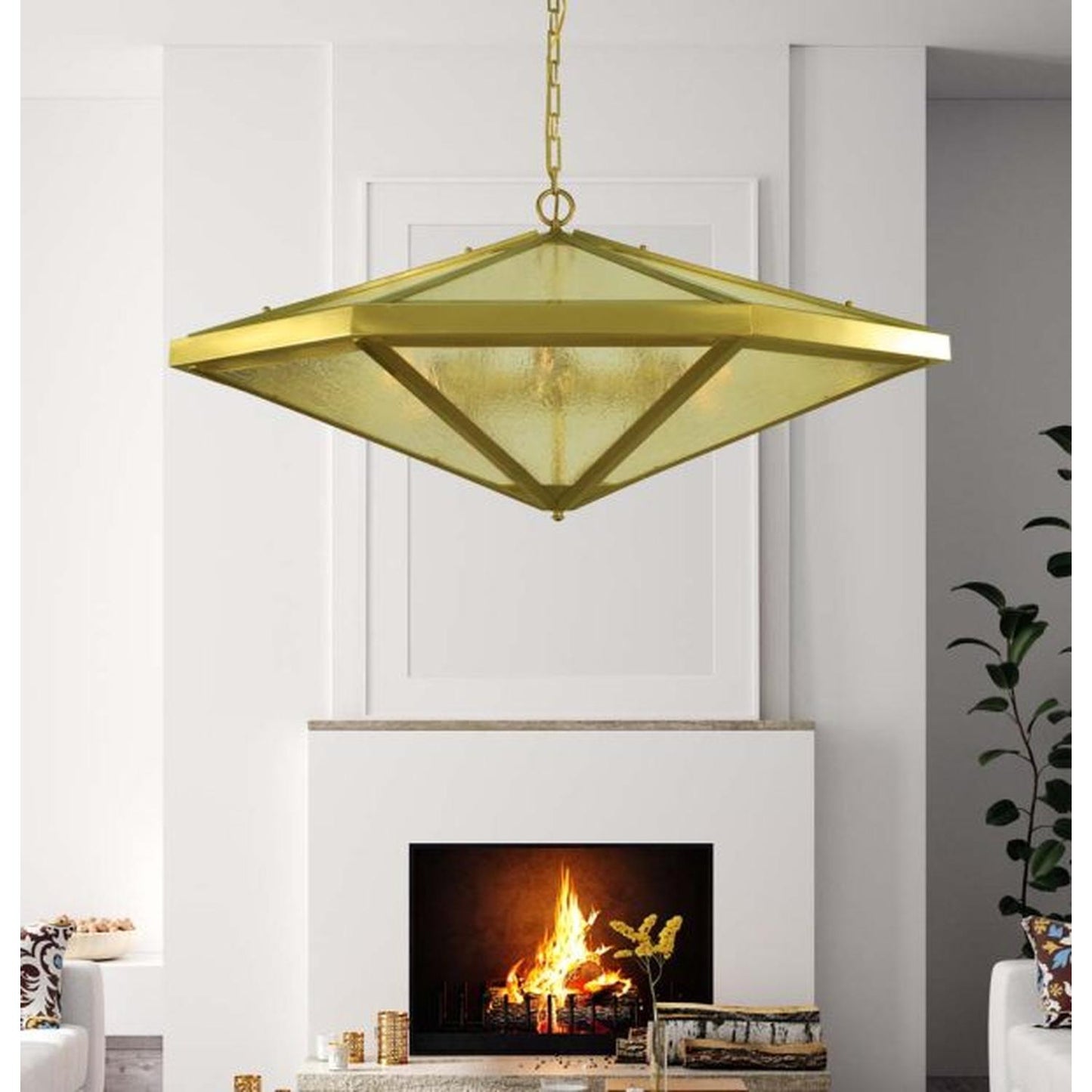 6-Light Brushed Brass Nova Dining Chandelier - 5914 BR by Framburg