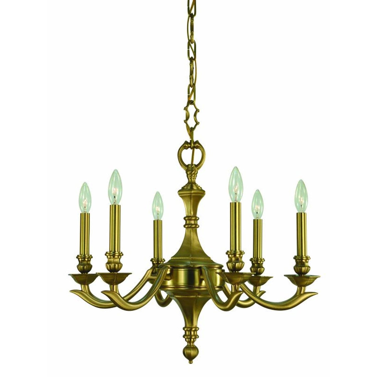 6-Light Brushed Brass Scarsdale Dining Chandelier - 5936 BR by Framburg