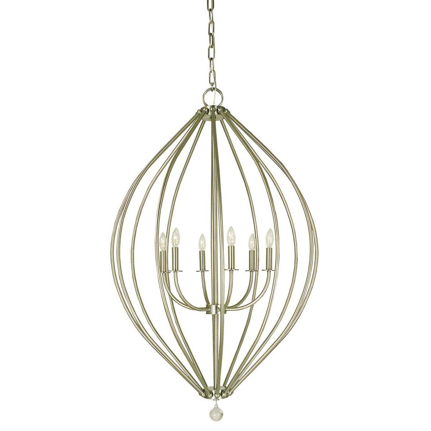 6-Light Brushed Nickel Chandelier - 4346 BN by Framburg