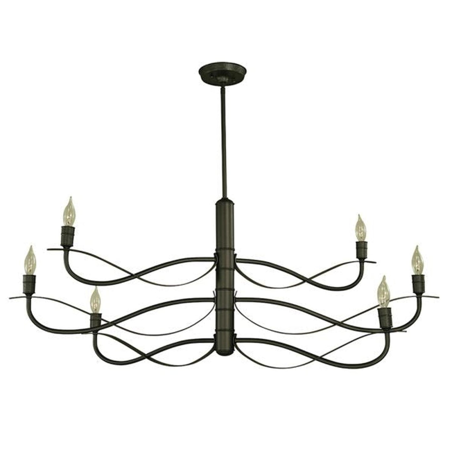 6-Light Iron Telluride Dining Chandelier - 5720 IRON by Framburg