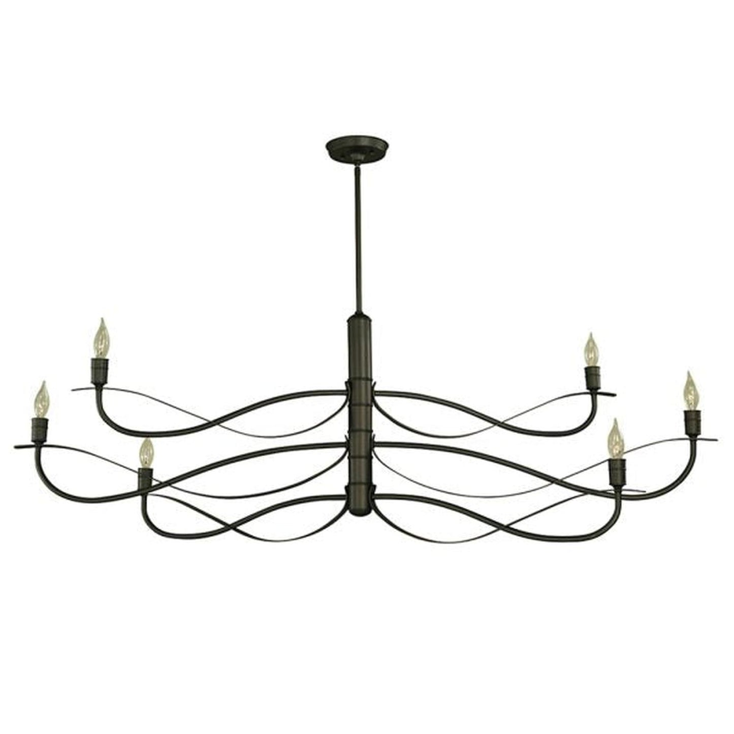 6-Light Iron Telluride Dining Chandelier - 5726 IRON by Framburg