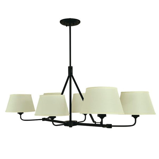 6-Light Matte Black Milford Dining Chandelier - 5706 MBLACK by Framburg