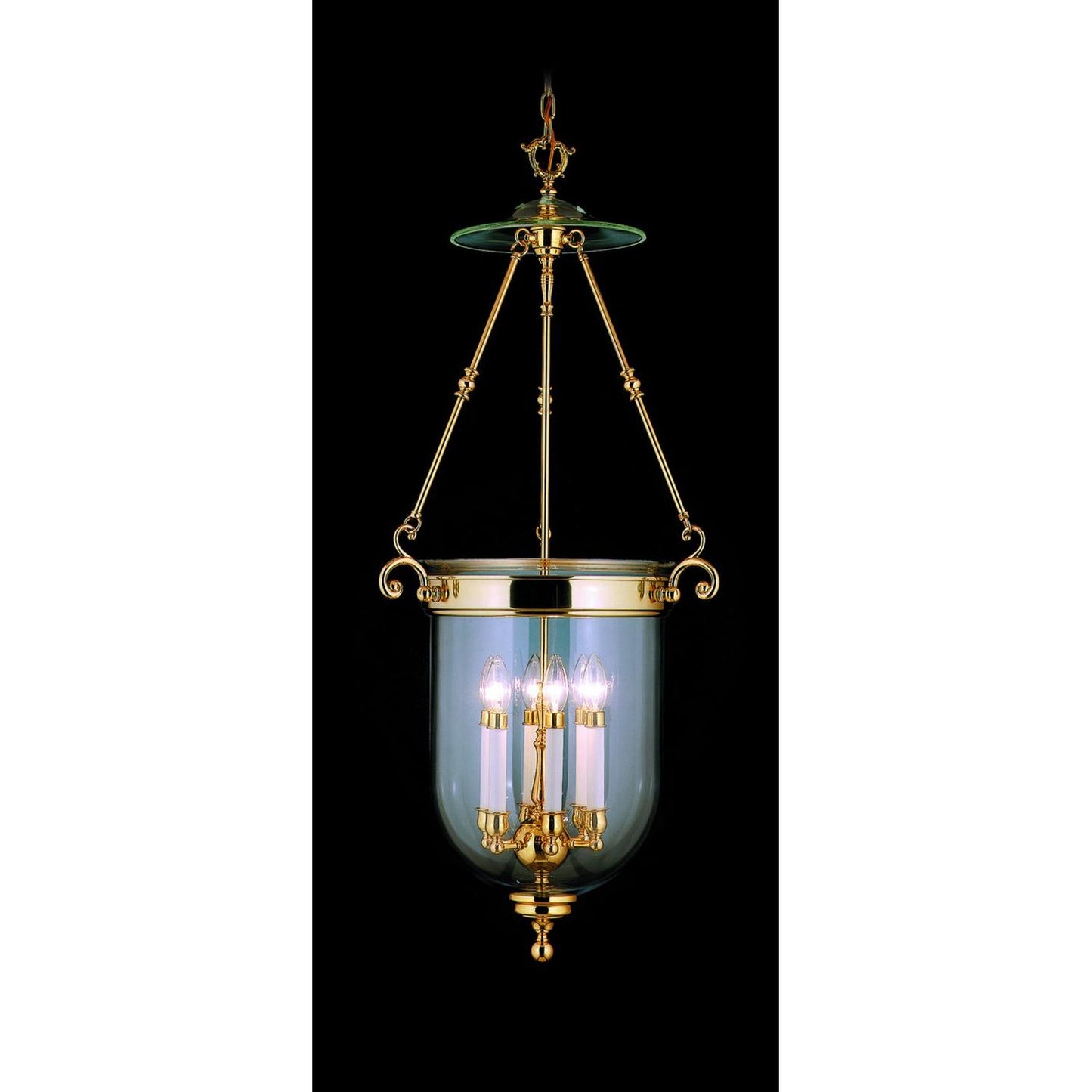 6-Light Polished Brass Jamestown Foyer Chandelier - 7406 PB by Framburg