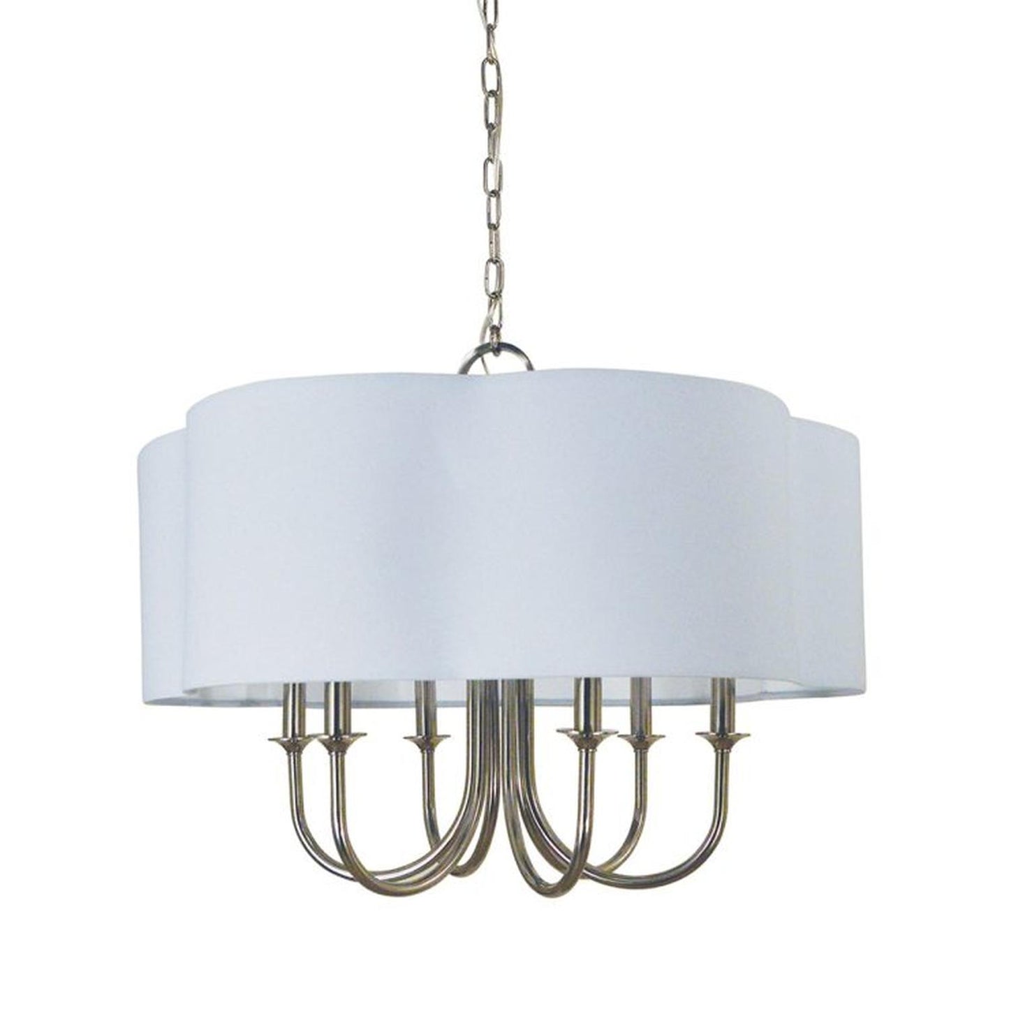 6 Light Polished Nickel Desire Dining Chandelier - 4990 PN by Framburg