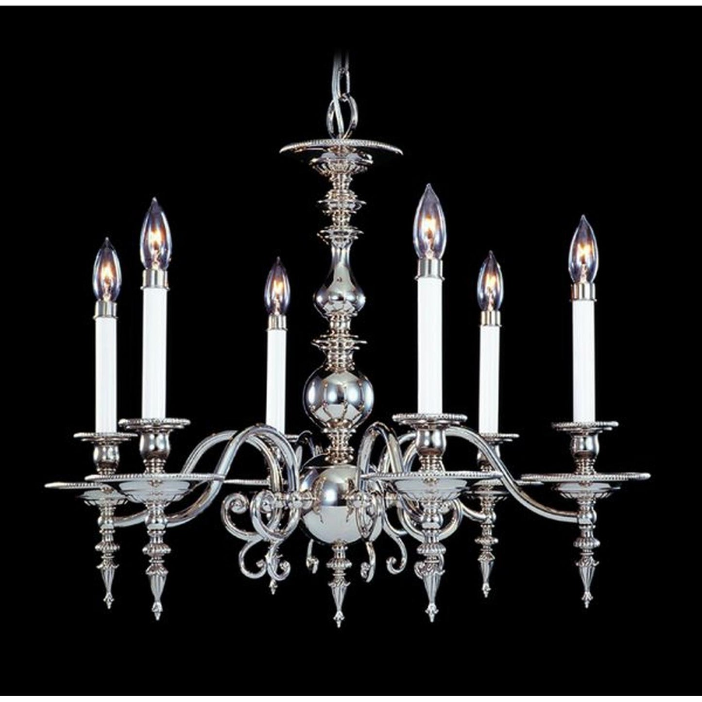 6-Light Polished Silver Kensington Dining Chandelier - 7446 PS by Framburg