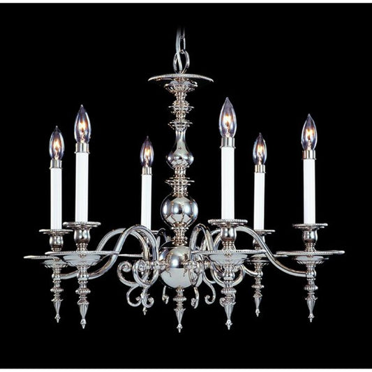6-Light Polished Silver Kensington Dining Chandelier - 7446 PS by Framburg